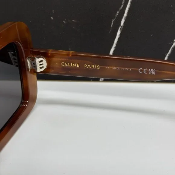 NEW CELINE CL40304U 53A HAVANA GRAY WOMEN SUNGLASSES CELINE display picture 2